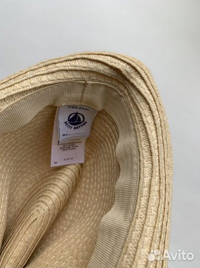 Соломенная шляпа 3-6 месяцев