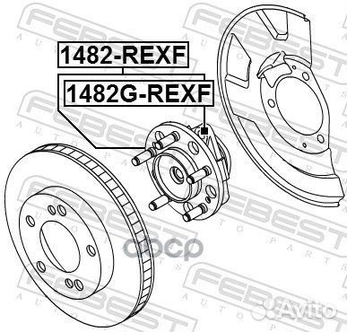 Ступица передняя SsangYong Rexton 01 1482grex