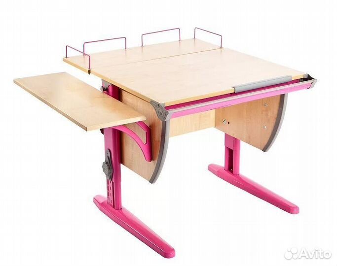 Стол растущий Деми с полкой