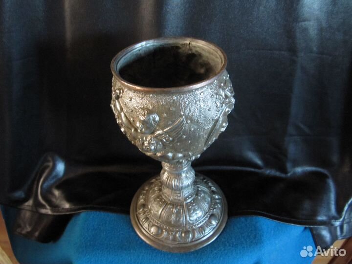 Старинная керосиновая лампа Hugo Schneider. Бронь