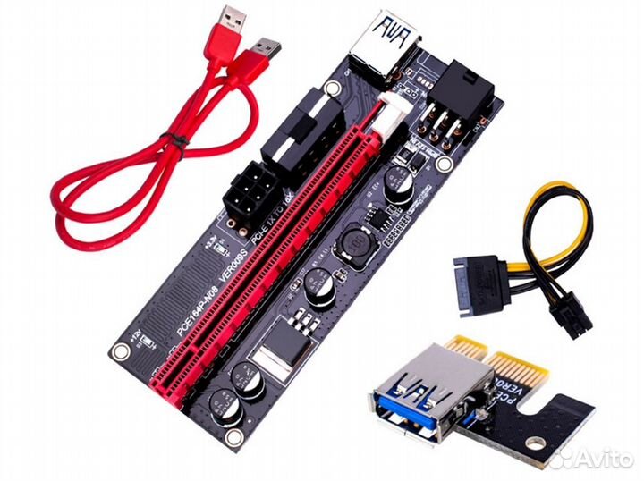 Райзер для майнинга 009s PCI-E USB 3.0 pcie1X-16X