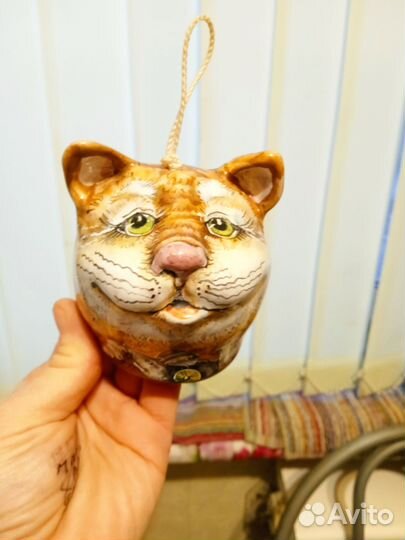 Колокольчик, кошечка, с подписью автора