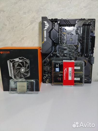 Комплект Ryzen 5 5600x+x570 tuf+32gb ddr4+кулер