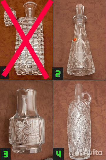 Штоф хрустальный, Графин, Пробка хрустальная