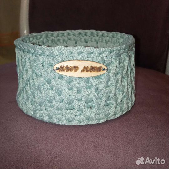 Корзинки вязаные, ручная работа