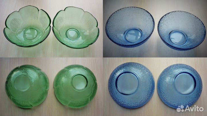 Вазы, конфетницы хрусталь, цветное стекло СССР