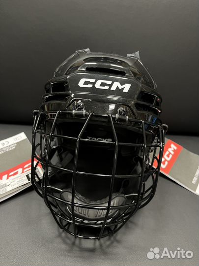 Хоккейный шлем CCM tacks 720 (M, черный, белый)