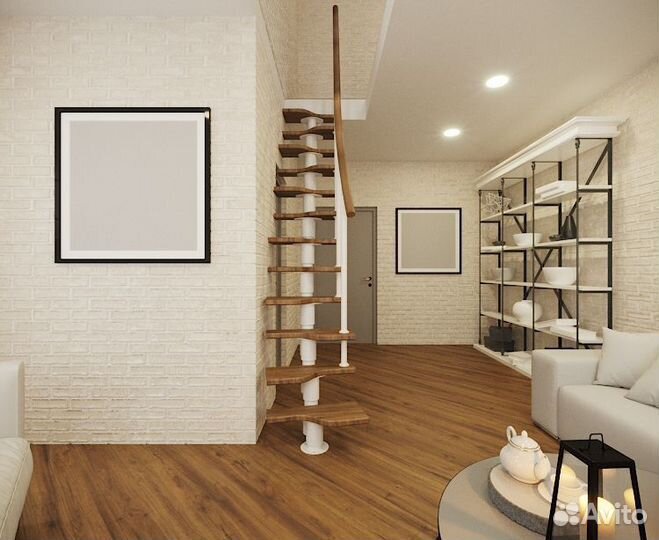 Модульная лестница Гусиный шаг «White» 600 мм