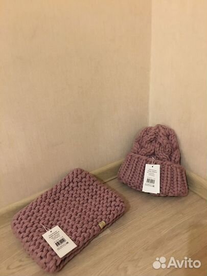 Комплект шапка и снуд женский