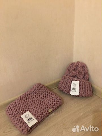 Комплект шапка и снуд женский