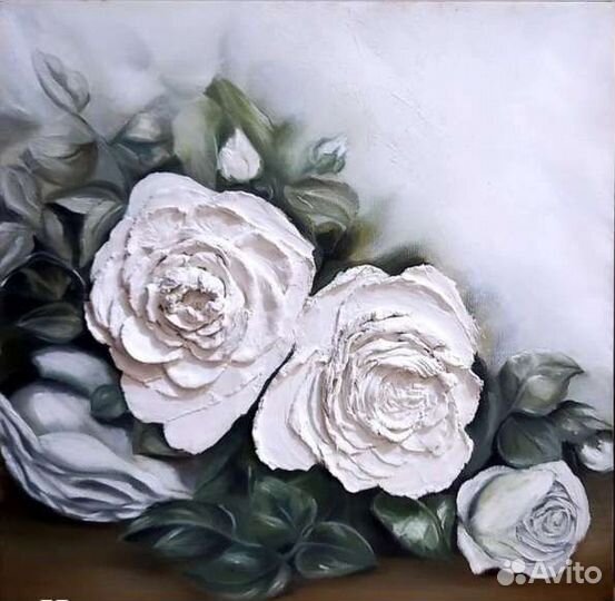 Объёмная картина цветы