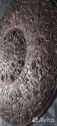 Старинное большое блюдо. Картуш. Людовик 14