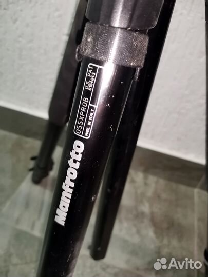 Штатив Manfrotto 055xprob + Manfrotto 808RC4 б.у