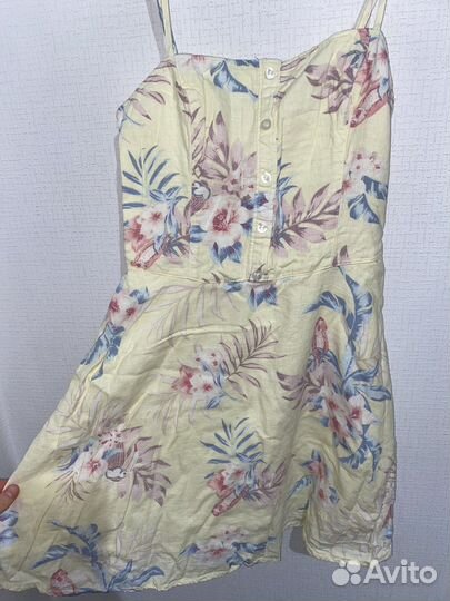 Платье льняное мини