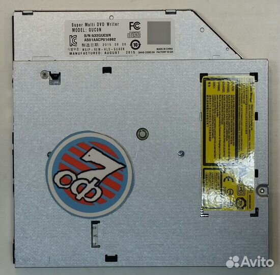 Оптический привод dvdrw SATA LG GUA0N тонкий 9.5