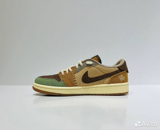 Кроссовки dunk LOW, крем, принт