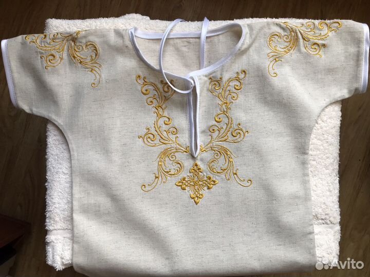 Крестильное полотенце с вышивкой на заказ