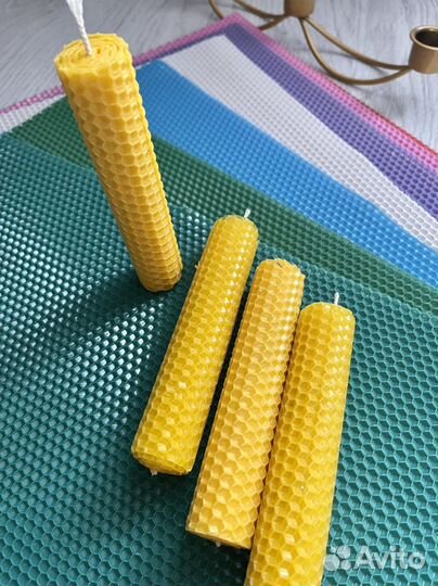 Свечи из вощины с травами и маслами