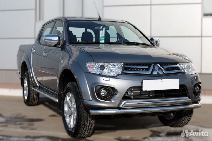 Защита бампера Мицубиси л200 2013-2015 удлиненный