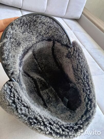 Шапка- ушанка козырьком, мужская