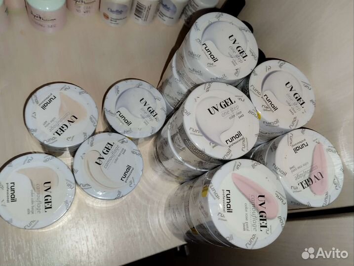 Гель полигель акригель RuNail, AllStar,PinkBerri