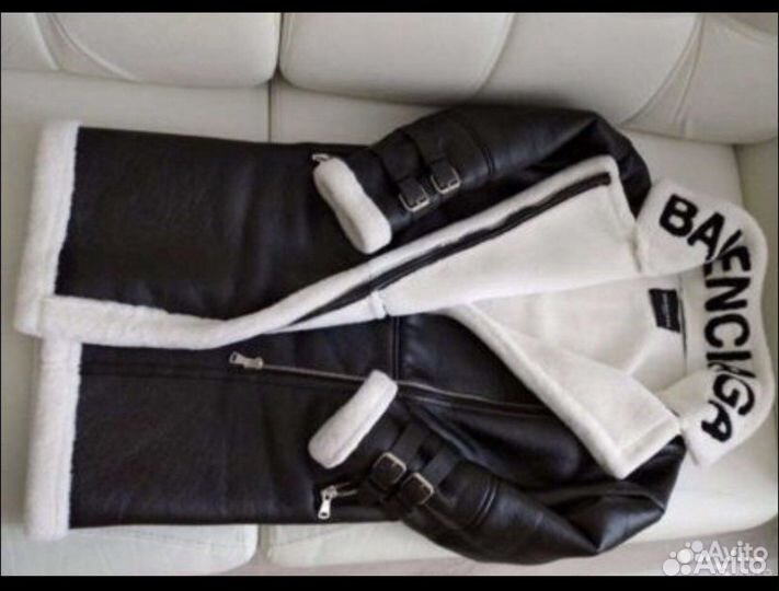 Дубленка удлиненная авиатор