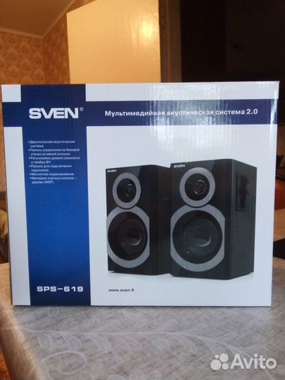 Мультимедийная акустическая система 2.0 sven