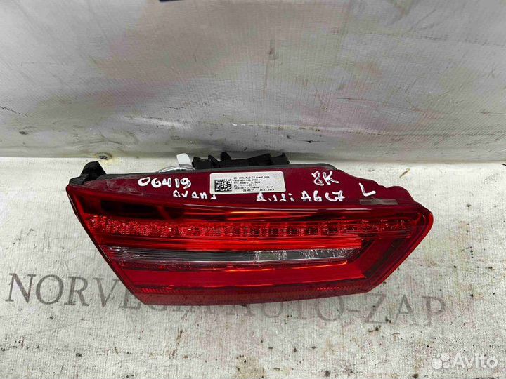 Фонарь крышки багажника левый Audi A6 C7 (4G) 2012
