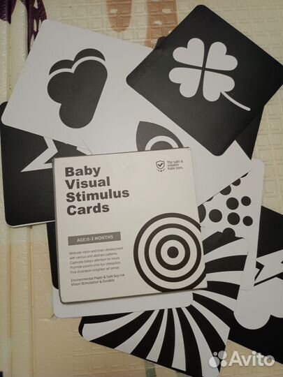 Чёрно-белые карточки для малышей