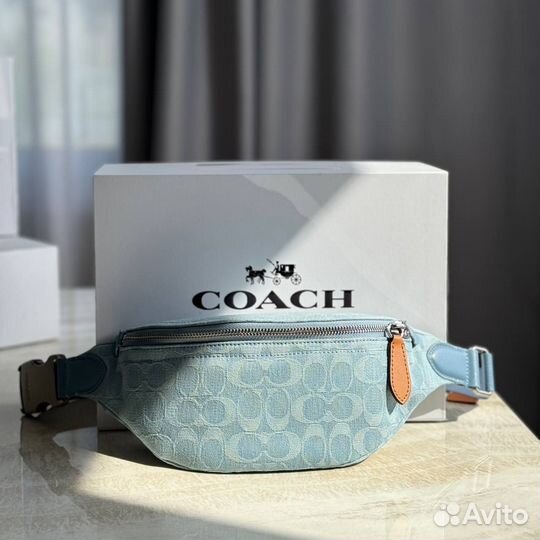 Сумка coach Belt Bag denim