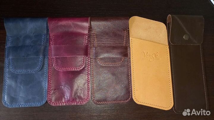 Пенал натуральная кожа
