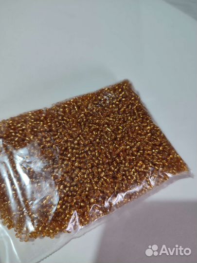 Бисер золотой/коричневый