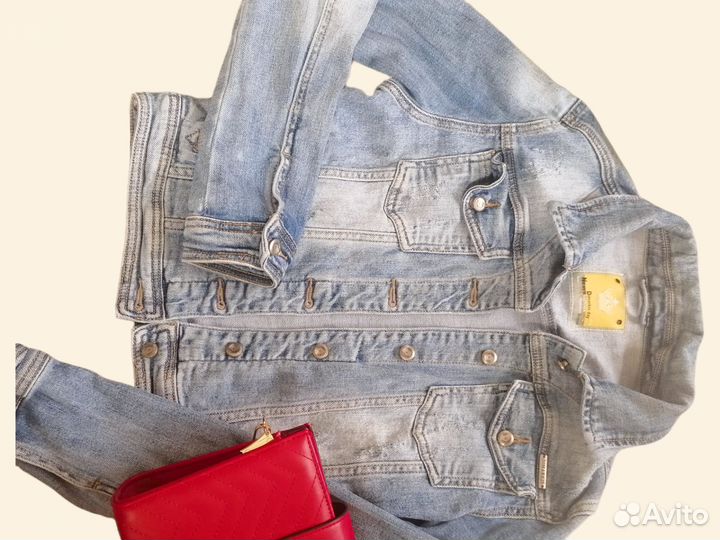 Женская джинсовая куртка голубая Dimarkis day