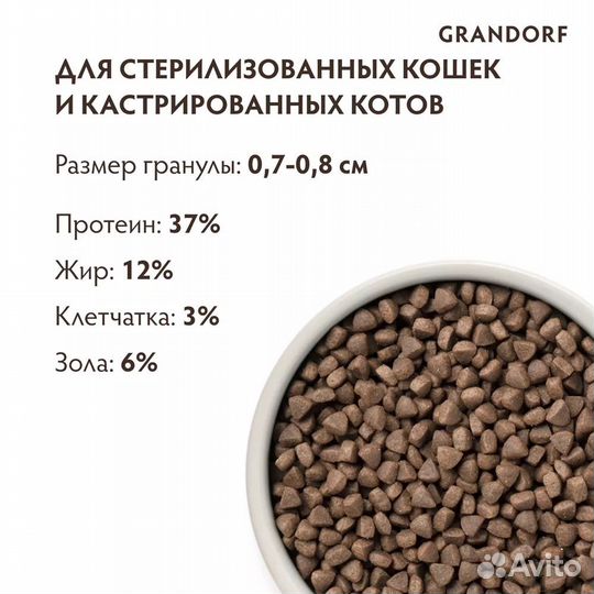 Корм для кошек grandorf