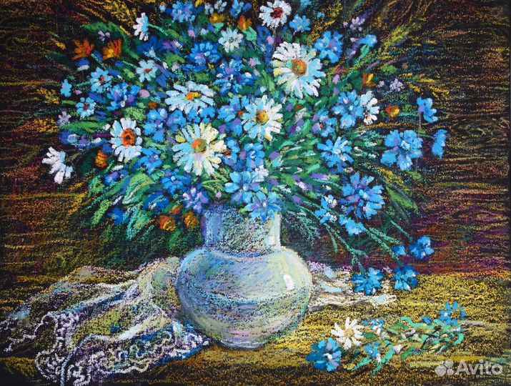 Картина,холст, масл. пастель 