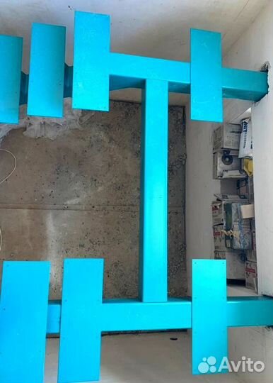 Лестница прямая на металлокаркасе