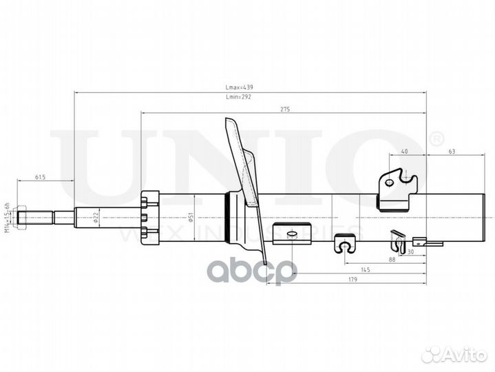 Амортизатор PSA C3/207 06- газ.перед.прав