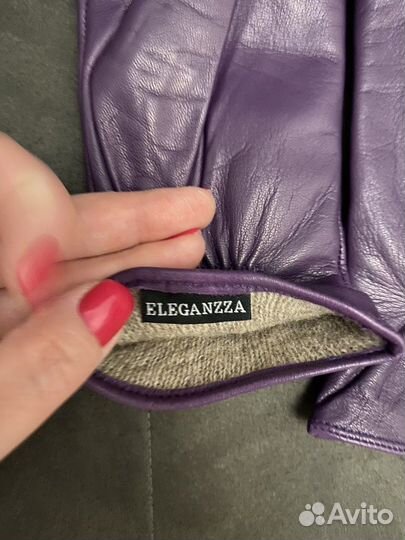 Перчатки кожаные Eleganzza