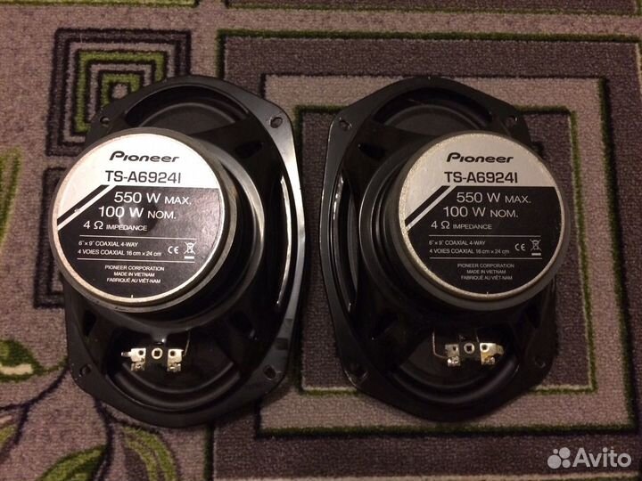 Акустика Pioneer TS-A6924I, усилитель sony XM-SD14