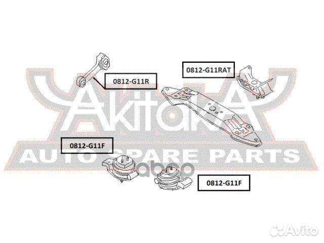 Опора двигателя задн. subaru impreza G11 2000-2007