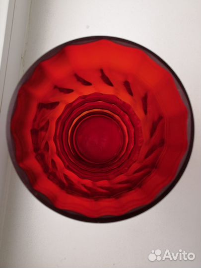 Ваза цветное стекло СССР винтаж раритет