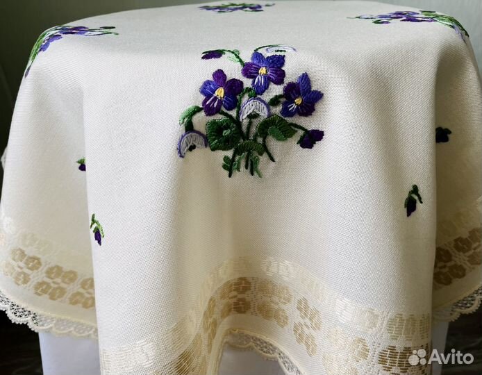 Скатерть наперон вышивка кружево Германия