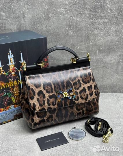 Сумка женская dolce gabbana леопардовый