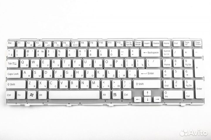 Клавиатура для ноутбука Sony VPC-EE белая без рам