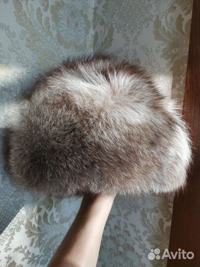 Шапка женская меховая чернобурка