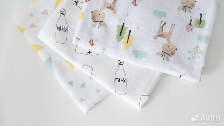Муслиновые пеленки новые 120*120