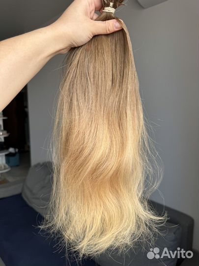 Волосы для наращивания 50 см омбре
