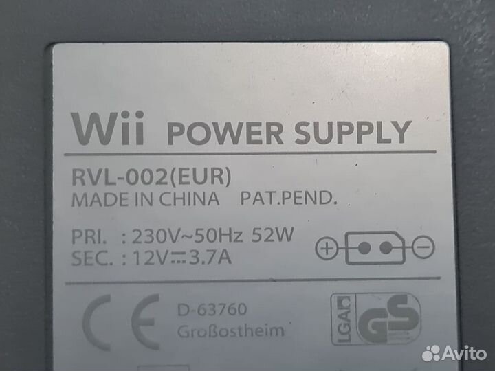Nintendo wii блок питания оригинальный