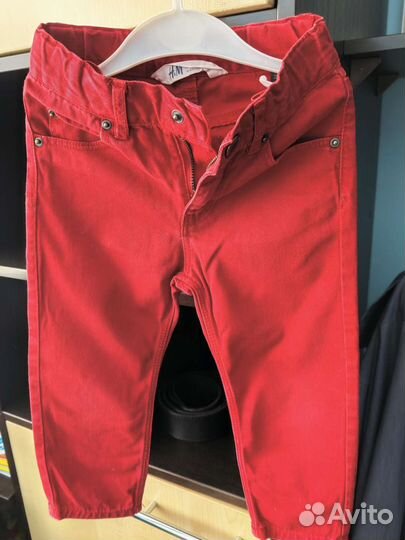 Рубашка и брюки красные.92. готовый лук