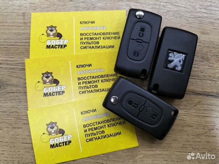 Ключ Peugeot 1007, 107, 108, 2008, 206, 207, 208